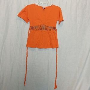 Bright orange shirt